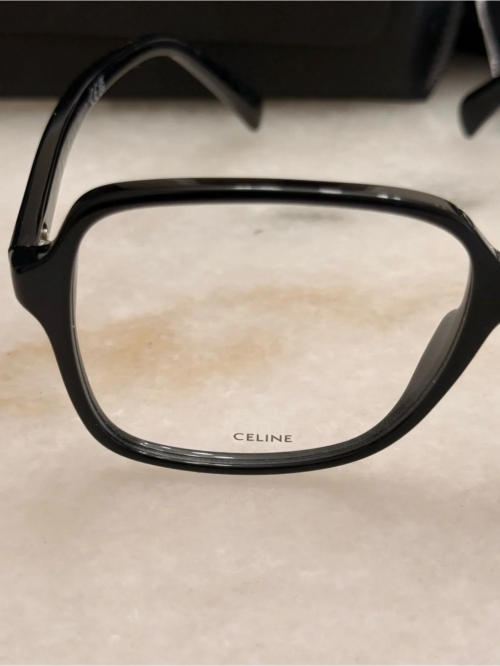 Celine Black Square Optical Glasses, no prescription- original lense